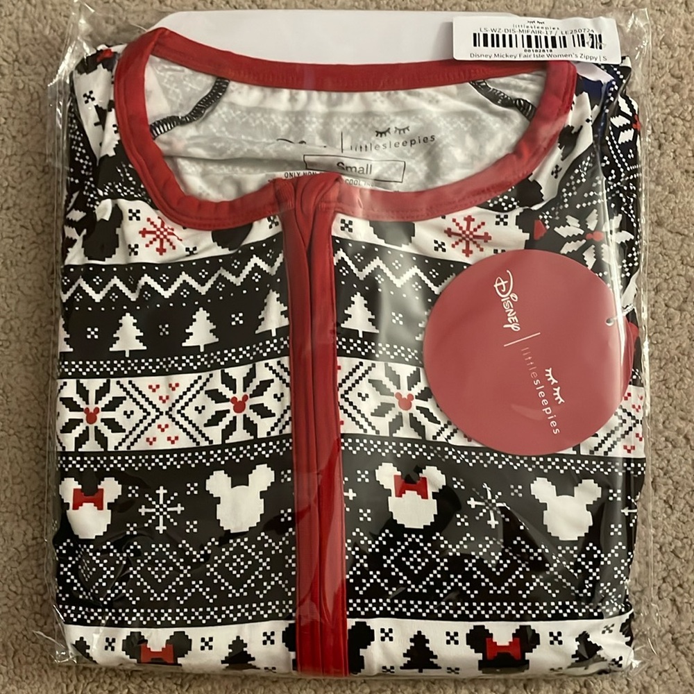 Little Sleepies x Disney Mickey Fair Isle Zippy